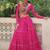 Rani Georgette Print With Embroidery Work Navratri Lehenga choli
