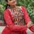 Red Georgette Print With Embroidery Work Navratri Lehenga choli