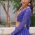 Royal Blue Georgette Print With Embroidery Work Navratri Lehenga choli