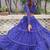 Royal Blue Georgette Print With Embroidery Work Navratri Lehenga choli
