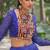 Royal Blue Georgette Print With Embroidery Work Navratri Lehenga choli
