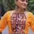 Yellow Georgette Print With Embroidery Work Navratri Lehenga choli