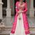 pink Georgette Print With Embroidery Work Navratri Lehenga choli