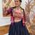Multi Colour Rayon Embroidery Work Navratri Lehenga choli