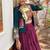 Multi Colour Rayon Embroidery Work Navratri Lehenga choli