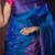 Peacock blue kanchipuram silk saree
