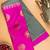 Grey and pink zari buttas half semi silk saree