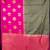 Grey and pink zari buttas half semi silk saree