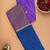 Blue and lavender mubbagam weave silk saree