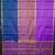 Blue and lavender mubbagam weave silk saree