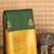 Mustard and green brocade semi silk saree