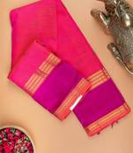 Pink kanchi silk cotton saree