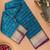 Teal blue pure touch silk saree