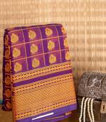 Purple kanchi cotton sarees