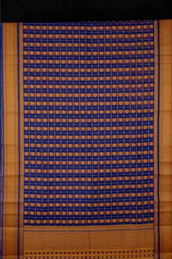 Blue mayil kanchi cotton saree