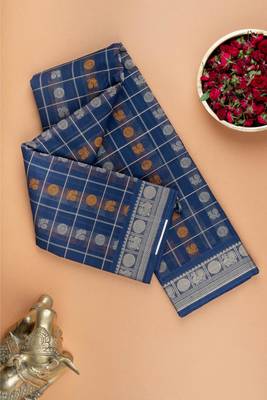 Galaxy blue kanchi cotton sraee 1