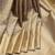 Beige brocade silk saree