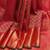 Magenta pink woven pure silk saree