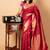 Maroon and pink golden zari detailing silk saree