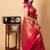 Maroon and pink golden zari detailing silk saree