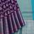 Purple silver zari motifs silk saree
