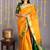 Yellow and green soft silk saree