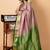 Pastel chocolate intricate gold zari silk saree