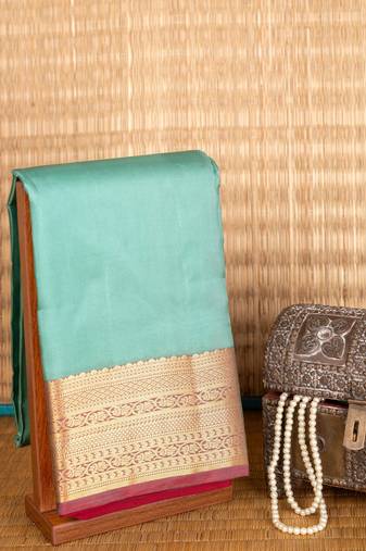 Pastel green kanjivaram pattu saree