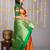 Honey brown golden zari motifs saree
