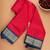 Red and grey silk cotton saree