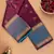 Maroon and turquoise silk cotton saree