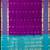 Purple and turquoise silk cotton saree