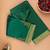 Green temple border silk cotton saree