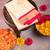 Offwhite and reddish pink semi silk saree