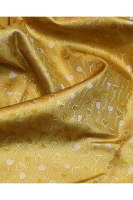 Golden tissue party wear silk saree 3