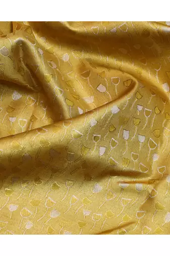 Golden tissue party wear silk saree