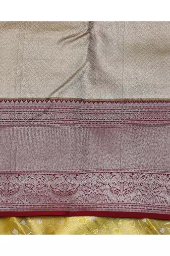 Golden tissue party wear silk saree