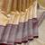 Golden and maroon tissue silk saree