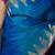 Peacock blue kanchipuram silk saree