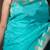 Turquoise blue kanchipuram silk saree