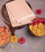 Pastel chocolate pure touch silk saree