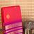 Dual tone orange pure touch silk saree