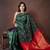 Green and red pure silk saree