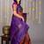 Coffee brown silk saree