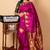Pink pattu golden zari motifs saree