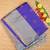 Purplish blue and grey semi soft silk saree