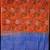 Mango orange semi soft silk saree