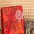 Orange semi soft silk saree