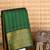 Bottle green and pink combination saree