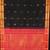 Orange and black silk cotton saree